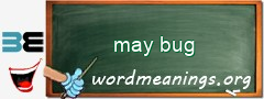 WordMeaning blackboard for may bug